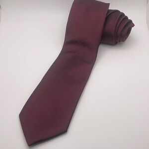 Michael Kors - Plain Burgundy Tie - Narrow